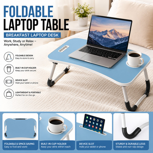 Foldable laptop bed table - foldable,