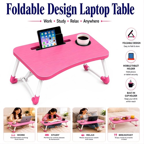 Foldable laptop bed table - bed,