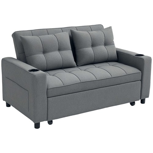 Homcom seater pull out sofa - pull,