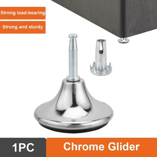 Chrome feet bed legs - chrome, gliders