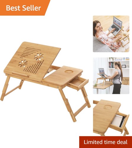 Foldable bamboo laptop - laptop, table