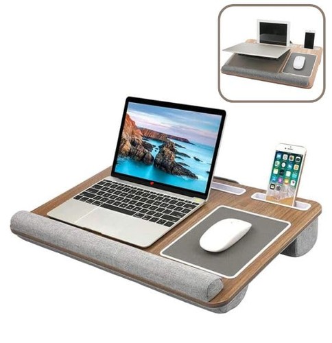 Laptop tray with pillow - tray,